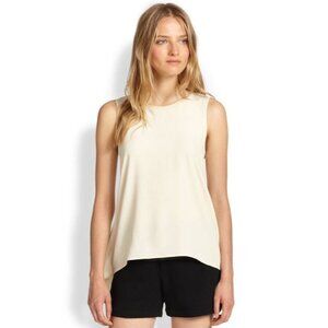 Rag‎ & Bone Shirt Women XS Ivory Almond Harper Split Back Top Streetwear NWOT